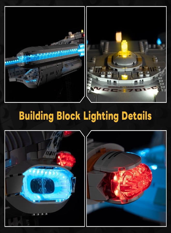 Kyglaring طقم إضاءة LED من Kyglaring متوافق مع مجموعة بناء Lego USS Enterprise NCC-1701-D 10356 - تعتيم ودقة ألوان محسّنة بجودة احترافية (الإضاءة فقط) - Image 4